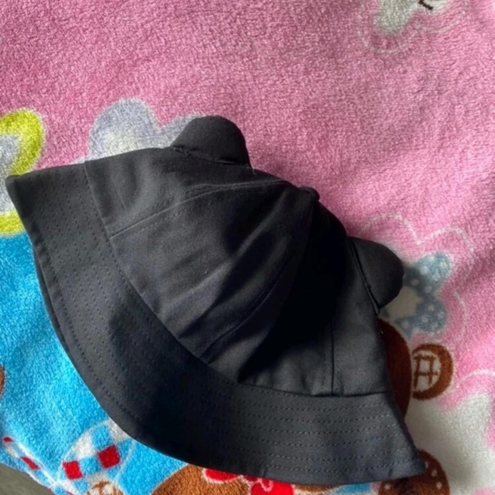 Cat ear bucket hat with a tail on the back